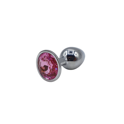 Foto 2 do produto Plug Anal Cônico "P" em Metal com Detalhe de Joia na Base - Adam & Eve Small Gem Anal Plug | 5,8 x 2,6 cm | Disponível em 2 Cores