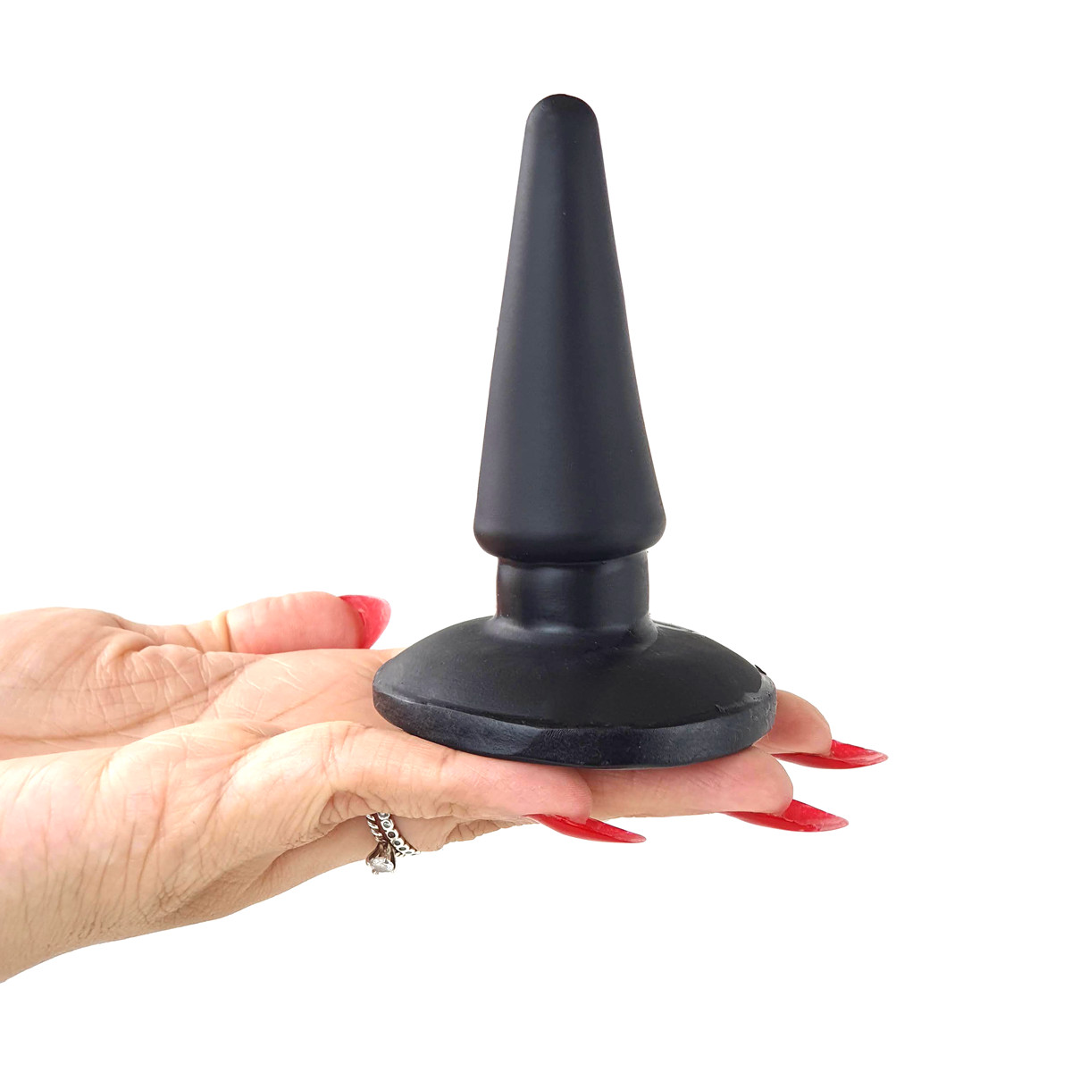 Plug Anal Cônico em PVC com Base de Segurança e Vibração - Exclusiva Comfortplug - 5