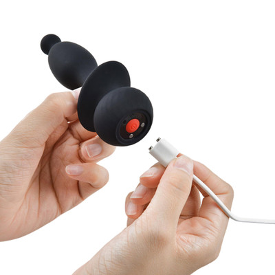 Foto 9 do produto Plug Anal Cônico Recarregável com Cauda de Coelho, 7 Modos de Vibração e Controle por Aplicativo - Magic Bunny | 8,3 x 2,8 cm