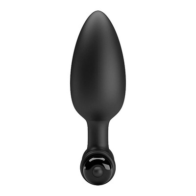 Foto 3 do produto Plug Anal Cônico em Silicone com 10 Modos de Vibração e Alça de Segurança - Pretty Love Vibra Butt Plug II | 8,7 x 3,2 cm