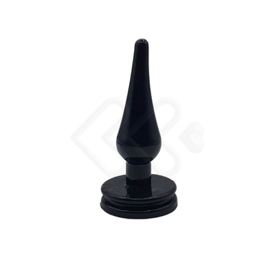 Foto 2 do produto Plug Anal Cônico em Silicone com Base Achatada na cor Preta - InNamorata Love Items N°01 | 8,4 x 2,4 cm