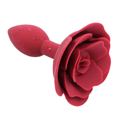 Foto 1 do produto Plug Anal Cônico em Silicone com Base em Formato de Rosa - Pleasure Dreams | 7 x 3 cm | Disponível em 2 Cores
