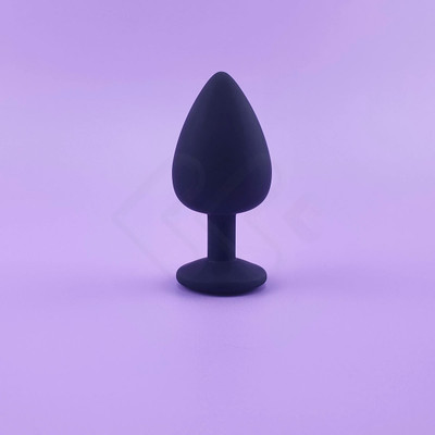 Foto 2 do produto Plug Anal Cônico em Silicone com Joia na sua Base no Tamanho G - Sexy Import | 7,9 x 4,3 cm | Disponível em 4 Cores