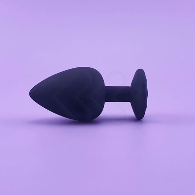 Foto 3 do produto Plug Anal Cônico em Silicone com Joia na sua Base no Tamanho G - Sexy Import | 7,9 x 4,3 cm | Disponível em 4 Cores