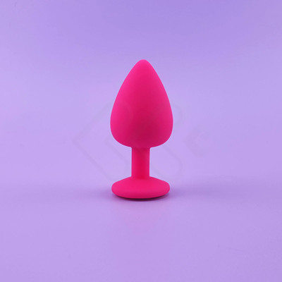 Foto 5 do produto Plug Anal Cônico em Silicone com Joia na sua Base no Tamanho G - Sexy Import | 7,9 x 4,3 cm | Disponível em 4 Cores