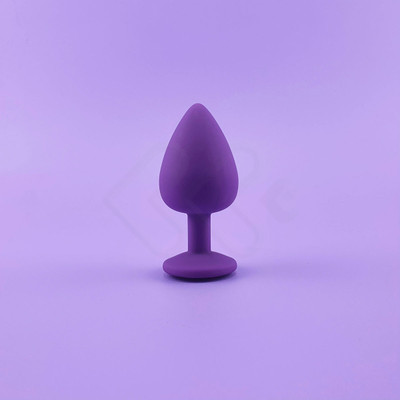 Foto 8 do produto Plug Anal Cônico em Silicone com Joia na sua Base no Tamanho G - Sexy Import | 7,9 x 4,3 cm | Disponível em 4 Cores