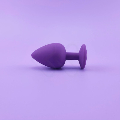 Foto 9 do produto Plug Anal Cônico em Silicone com Joia na sua Base no Tamanho G - Sexy Import | 7,9 x 4,3 cm | Disponível em 4 Cores