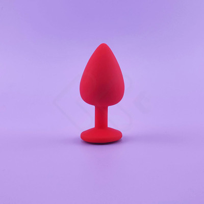 Foto 11 do produto Plug Anal Cônico em Silicone com Joia na sua Base no Tamanho G - Sexy Import | 7,9 x 4,3 cm | Disponível em 4 Cores