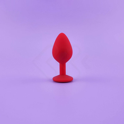Foto 13 do produto Plug Anal Cônico em Silicone com Joia na sua Base no Tamanho "P" - 6,5 x 2,7 cm | Disponível em 4 Cores