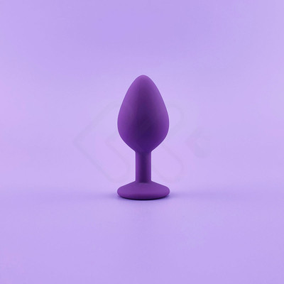 Foto 10 do produto Plug Anal Cônico em Silicone com Joia na sua Base no Tamanho "P" - 6,5 x 2,7 cm | Disponível em 4 Cores