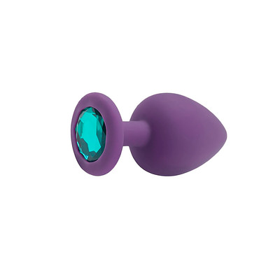 Foto 8 do produto Plug Anal Cônico em Silicone com Joia na sua Base no Tamanho "P" - 6,5 x 2,7 cm | Disponível em 4 Cores