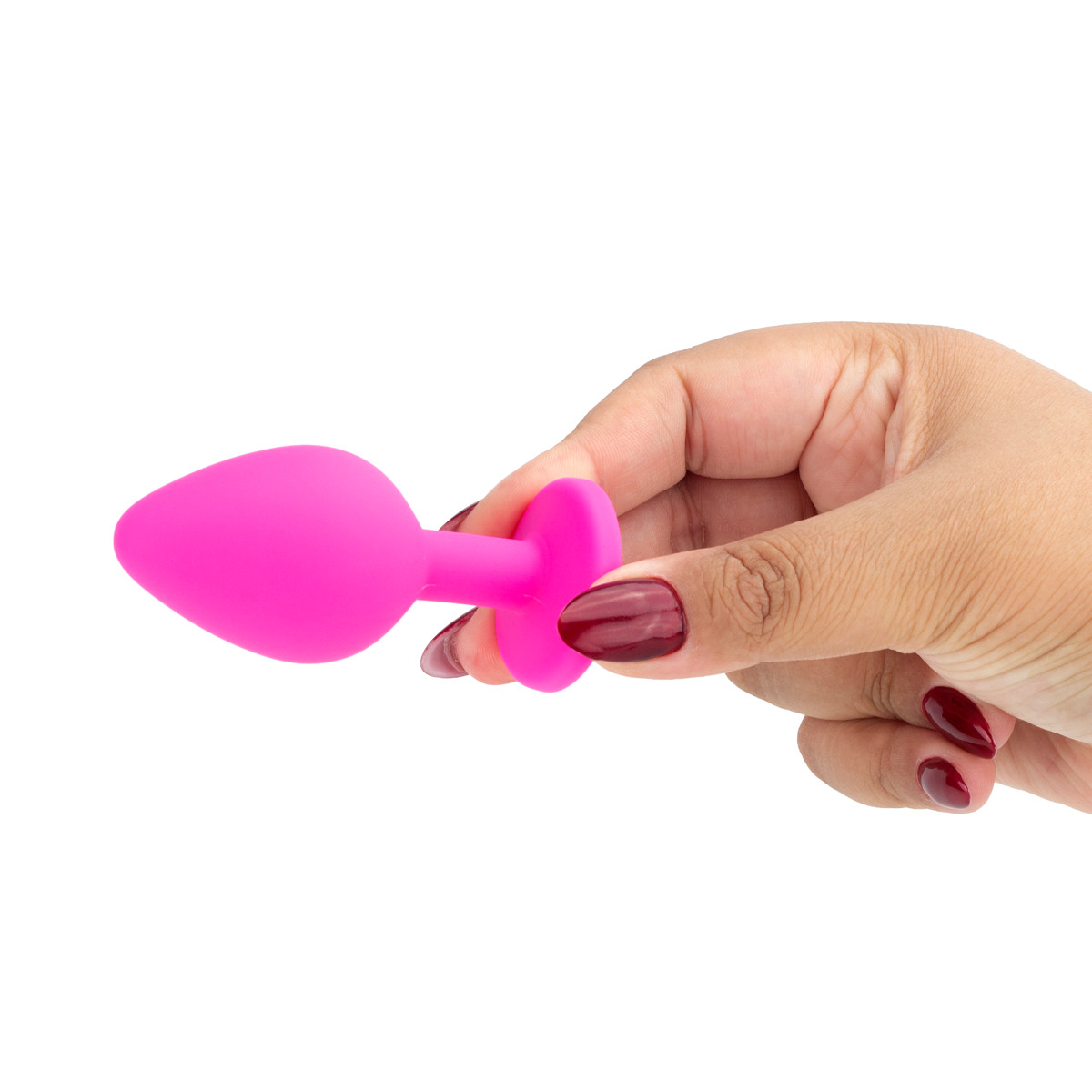 Plug Anal Cônico em Silicone com Joia na sua Base no Tamanho "P" - 6,5 x 2,7 cm | Disponível em 4 Cores - 13