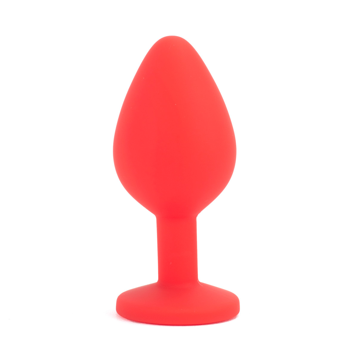 Plug Anal Cônico em Silicone com Joia na sua Base no Tamanho "P" - 6,5 x 2,7 cm | Disponível em 4 Cores - 16
