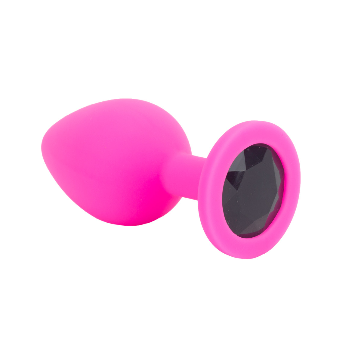 Plug Anal Cônico em Silicone com Joia na sua Base no Tamanho "P" - 6,5 x 2,7 cm | Disponível em 4 Cores - 10