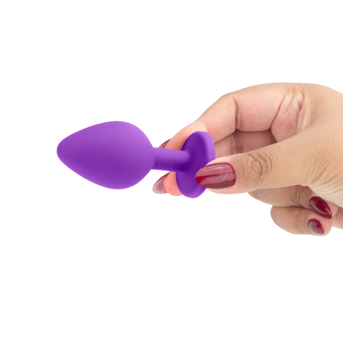 Plug Anal Cônico em Silicone com Joia na sua Base no Tamanho "P" - 6,5 x 2,7 cm | Disponível em 4 Cores - 9