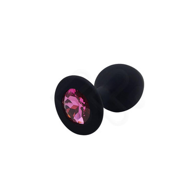 Foto 12 do produto Plug Anal Cônico em Silicone Preto com Detalhe de Joia na Base - Seamless Butt Plug Starting | 7,1 x 3,4 cm | Disponível em 7 Cores