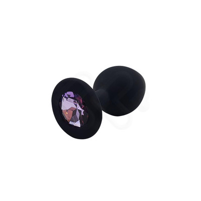 Foto 10 do produto Plug Anal Cônico em Silicone Preto com Detalhe de Joia na Base - Seamless Butt Plug Starting | 7,1 x 3,4 cm | Disponível em 7 Cores