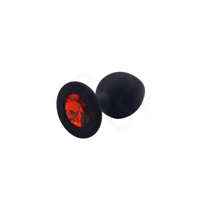 Foto 14 do produto Plug Anal Cônico em Silicone Preto com Detalhe de Joia na Base - Seamless Butt Plug Starting | 7,1 x 3,4 cm | Disponível em 7 Cores