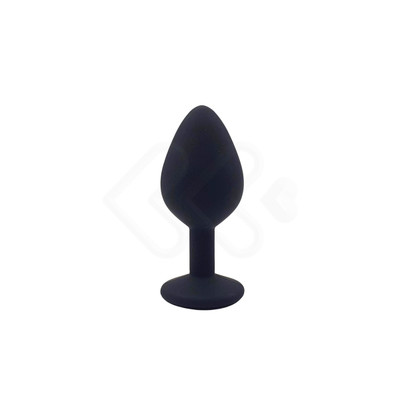 Foto 15 do produto Plug Anal Cônico em Silicone Preto com Detalhe de Joia na Base - Seamless Butt Plug Starting | 7,1 x 3,4 cm | Disponível em 7 Cores