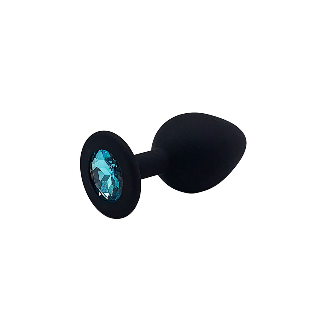 Plug Anal Cônico em Silicone Preto com Detalhe de Joia na Base - Seamless Butt Plug Starting | 7,1 x 3,4 cm | Disponível em 7 Cores - 6