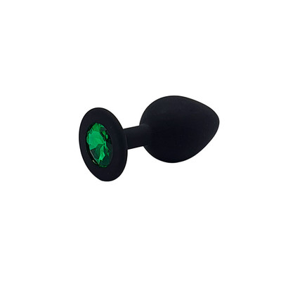 Foto 8 do produto Plug Anal Cônico em Silicone Preto com Detalhe de Joia na Base - Seamless Butt Plug Starting | 7,1 x 3,4 cm | Disponível em 7 Cores