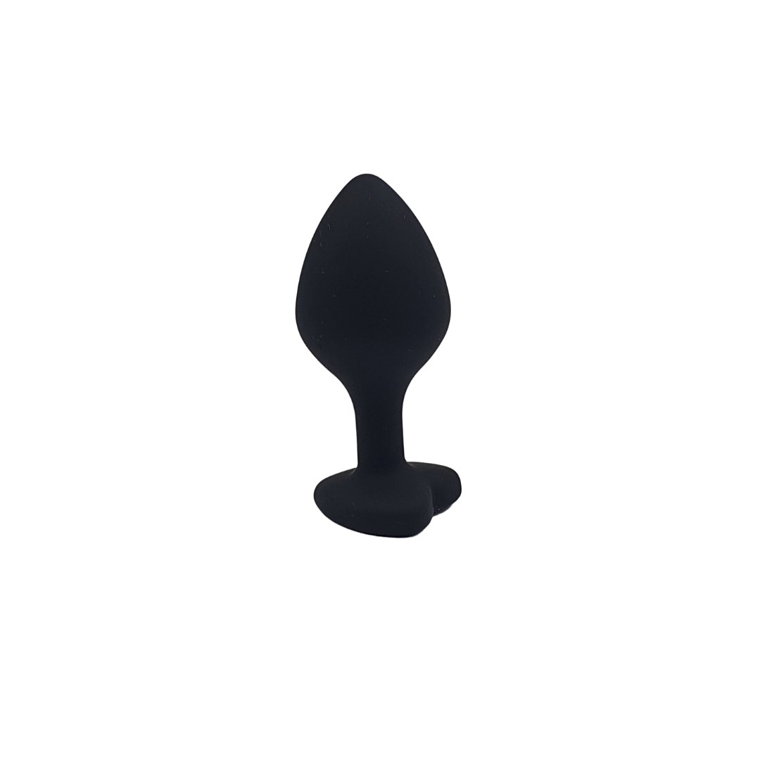 Plug Anal Cônico em Silicone no Tamanho ''M'' com Detalhe de Joia na Base de Coração - Topo Toys | 7 x 3,5 cm | Disponível em 4 Cores - 4