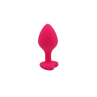 Foto 6 do produto Plug Anal Cônico em Silicone no Tamanho ''M'' com Detalhe de Joia na Base de Coração - Topo Toys | 7 x 3,5 cm | Disponível em 4 Cores