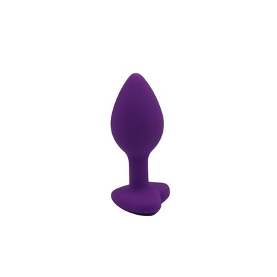 Foto 4 do produto Plug Anal Cônico em Silicone no Tamanho ''P'' com Detalhe de Joia na Base de Coração - Topo Toys | 6,5 x 2,8 cm | Disponível em 4 Cores
