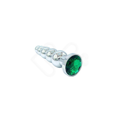 Foto 6 do produto Plug Anal Cromado Escalonado com Joia na Base - Lust Metal Silver Hard | Disponível em 12 Cores