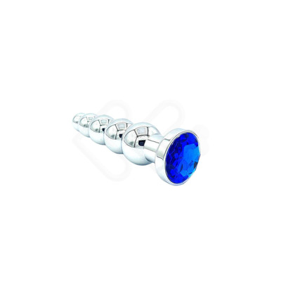 Foto 8 do produto Plug Anal Cromado Escalonado com Joia na Base - Lust Metal Silver Hard | Disponível em 12 Cores