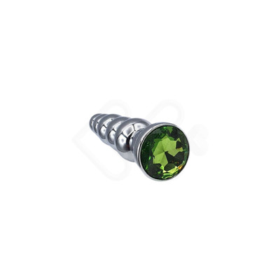 Foto 9 do produto Plug Anal Cromado Escalonado com Joia na Base - Lust Metal Silver Hard | Disponível em 12 Cores