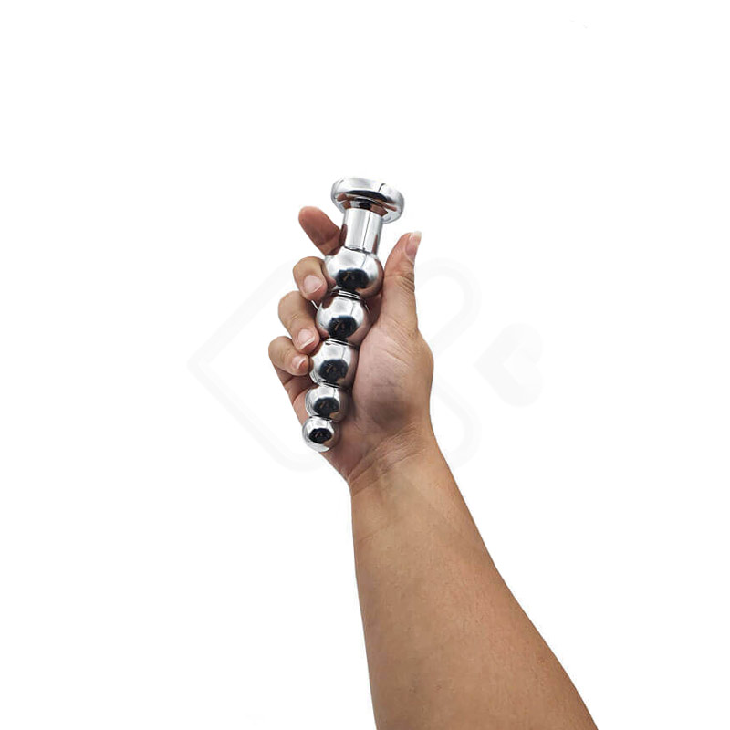 Plug Anal Cromado Escalonado com Joia na Base - Lust Metal Silver Hard | Disponível em 12 Cores - 14