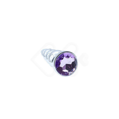 Foto 4 do produto Plug Anal Cromado Escalonado com Joia na Base - Lust Metal Silver Hard | Disponível em 12 Cores