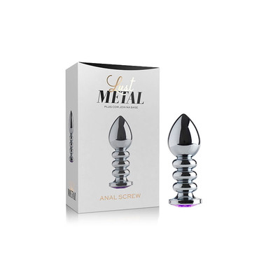 Plug Anal Cromado Tamanho "P" com Formato Cônico e Detalhe de Joia - Lust Metal Anal Screw | Disponível em 11 Cores