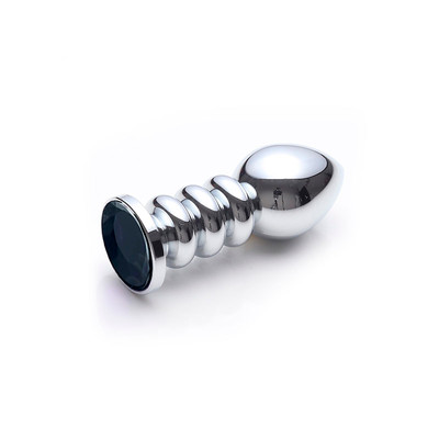 Foto 4 do produto Plug Anal Cromado Tamanho "P" com Formato Cônico e Detalhe de Joia - Lust Metal Anal Screw | Disponível em 11 Cores