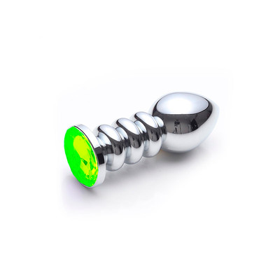 Foto 5 do produto Plug Anal Cromado Tamanho "P" com Formato Cônico e Detalhe de Joia - Lust Metal Anal Screw | Disponível em 11 Cores