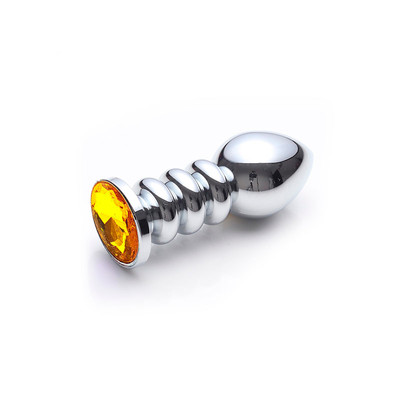 Foto 7 do produto Plug Anal Cromado Tamanho "P" com Formato Cônico e Detalhe de Joia - Lust Metal Anal Screw | Disponível em 11 Cores