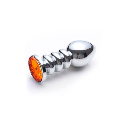 Foto 12 do produto Plug Anal Cromado Tamanho "P" com Formato Cônico e Detalhe de Joia - Lust Metal Anal Screw | Disponível em 11 Cores