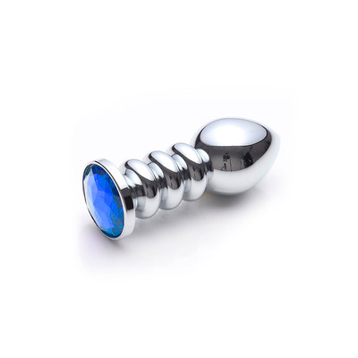 Foto 9 do produto Plug Anal Cromado Tamanho "P" com Formato Cônico e Detalhe de Joia - Lust Metal Anal Screw | Disponível em 11 Cores