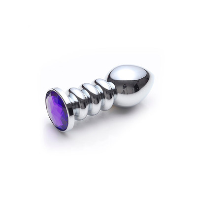 Foto 11 do produto Plug Anal Cromado Tamanho "P" com Formato Cônico e Detalhe de Joia - Lust Metal Anal Screw | Disponível em 11 Cores