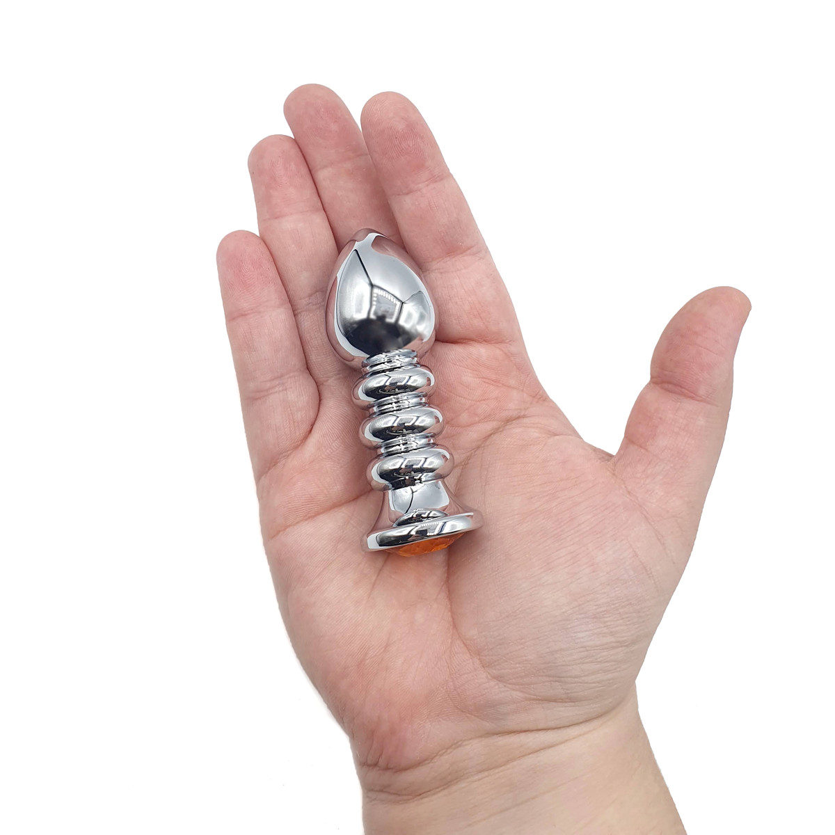 Plug Anal Cromado Tamanho "P" com Formato Cônico e Detalhe de Joia - Lust Metal Anal Screw | 6,2 x 2,7 cm | Disponível em 11 Cores - 13