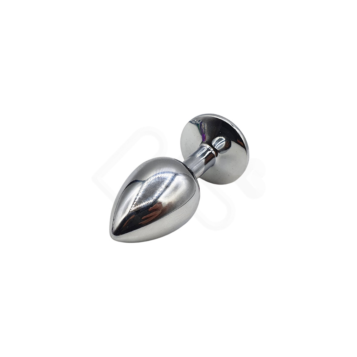 Plug Anal Cromado no Formato Cônico com Joia na Base e Sininho - 5,7 x 2,6 cm | Disponível em 4 Cores - 6