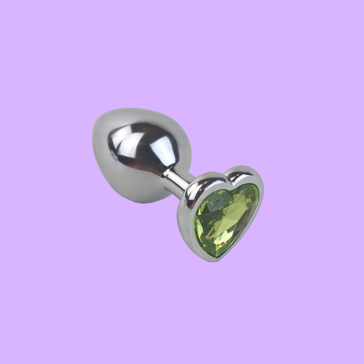 Plug Anal "M" Cromado com Joia na Base - Lust Metal Diamond Heart | 7,5 x 3,4 cm | Disponível em 7 Cores - 10