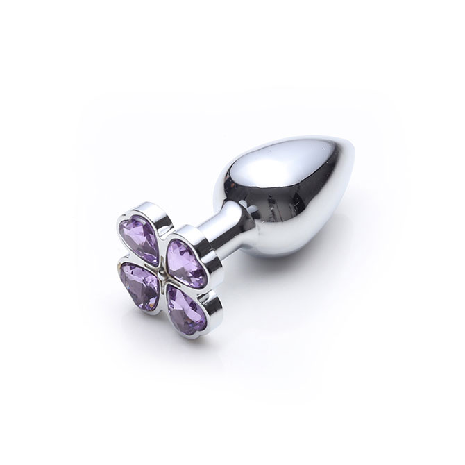 Plug Anal com Joia em Formato de Trevo na Base - Lust Metal Flower Diamond | 6,7 x 2,5 cm | Disponível em 9 Cores - 5