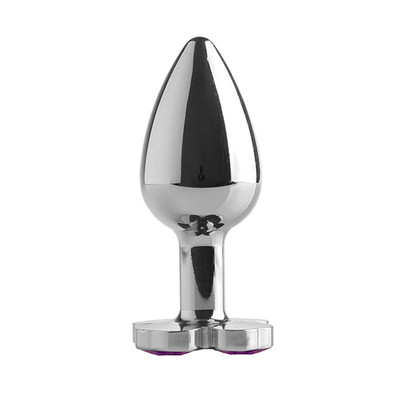 Foto 2 do produto Plug Anal com Joia em Formato de Trevo na Base - Lust Metal Flower Diamond | 6,7 x 2,5 cm | Disponível em 9 Cores