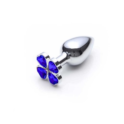 Foto 6 do produto Plug Anal com Joia em Formato de Trevo na Base - Lust Metal Flower Diamond | 6,7 x 2,5 cm | Disponível em 9 Cores