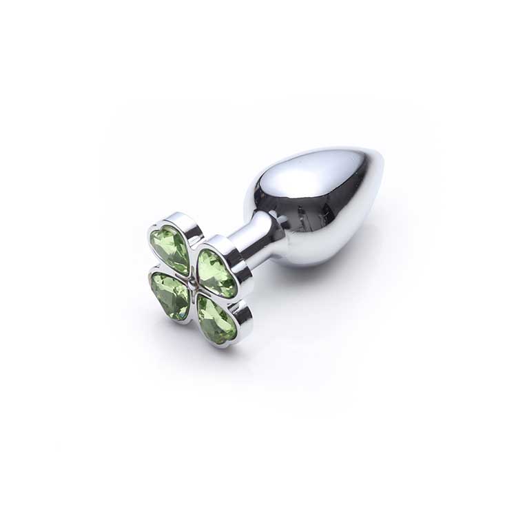 Plug Anal com Joia em Formato de Trevo na Base - Lust Metal Flower Diamond | 6,7 x 2,5 cm | Disponível em 9 Cores - 11