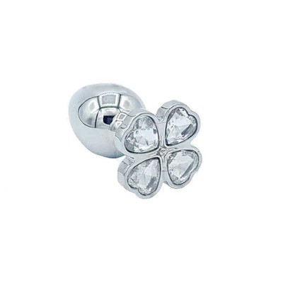 Foto 7 do produto Plug Anal com Joia em Formato de Trevo na Base - Lust Metal Flower Diamond | 6,7 x 2,5 cm | Disponível em 9 Cores