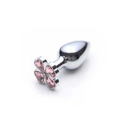Foto 9 do produto Plug Anal com Joia em Formato de Trevo na Base - Lust Metal Flower Diamond | 6,7 x 2,5 cm | Disponível em 9 Cores