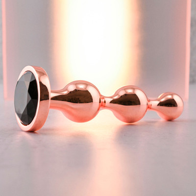 Foto 3 do produto Plug Anal Cromado no Tamanho G com Base - Gender X Gold Digger Large | 11,5 x 2,9 cm